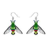 Glimmer the Hawk Moth Drop Earrings