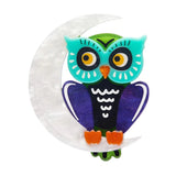 Erstwilder Moon With A View Owl brooch